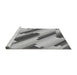 Sideview of Machine Washable Transitional Silver Gray Rug, wshpat1036gry