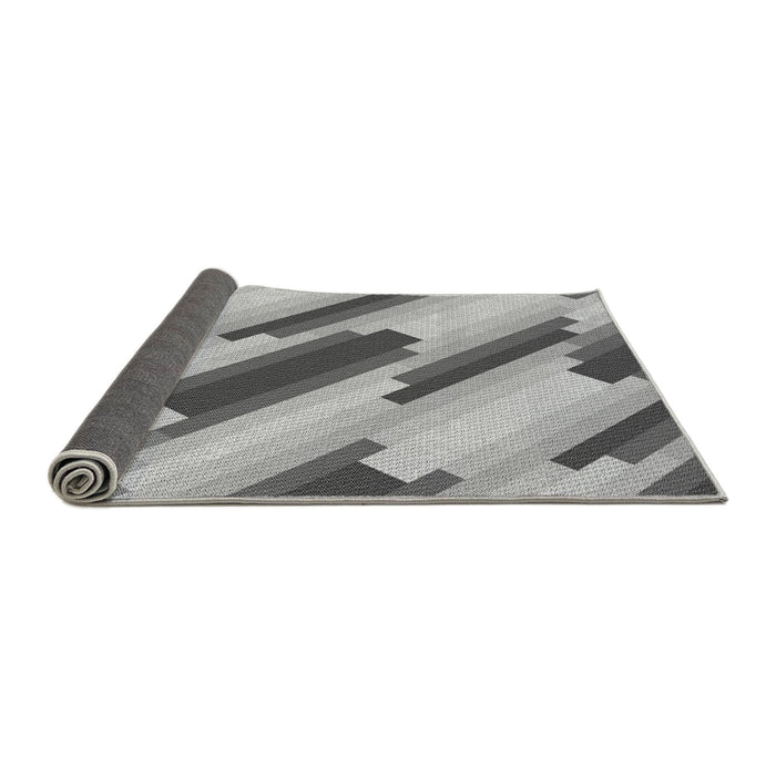 Thickness of Patterned Silver Gray Rug, pat1036gry