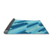 Thickness of Patterned Neon Blue Rug, pat1036lblu