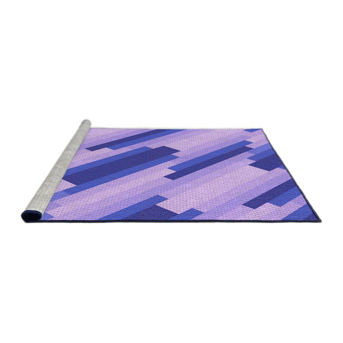 Sideview of Machine Washable Transitional Mauve Purple Rug, wshpat1036pur