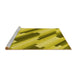 Sideview of Machine Washable Transitional Yellow Rug, wshpat1036yw