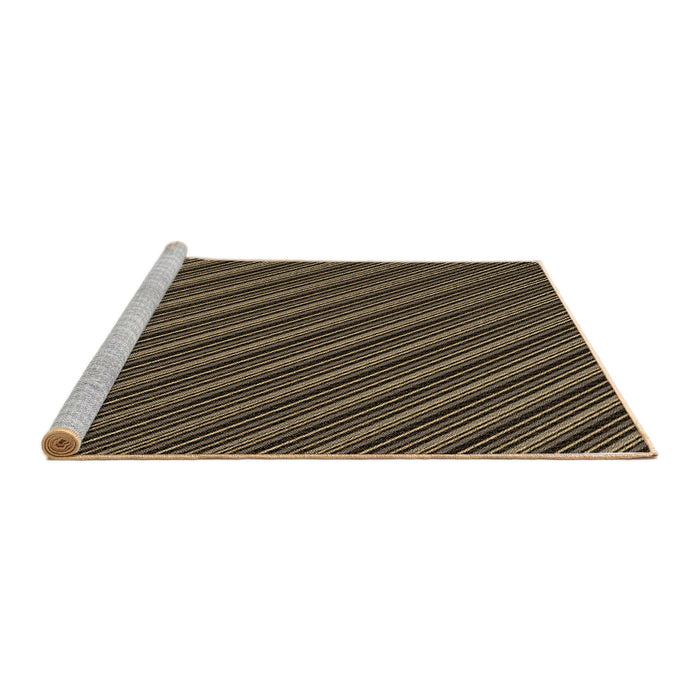 Sideview of Machine Washable Transitional Copper Brown Rug, wshpat1037brn