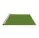 Sideview of Machine Washable Transitional Seaweed Green Rug, wshpat1038brn