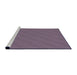 Sideview of Machine Washable Transitional Lavender Purple Rug, wshpat1038pur