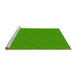 Sideview of Machine Washable Transitional Lime Green Rug, wshpat1038yw