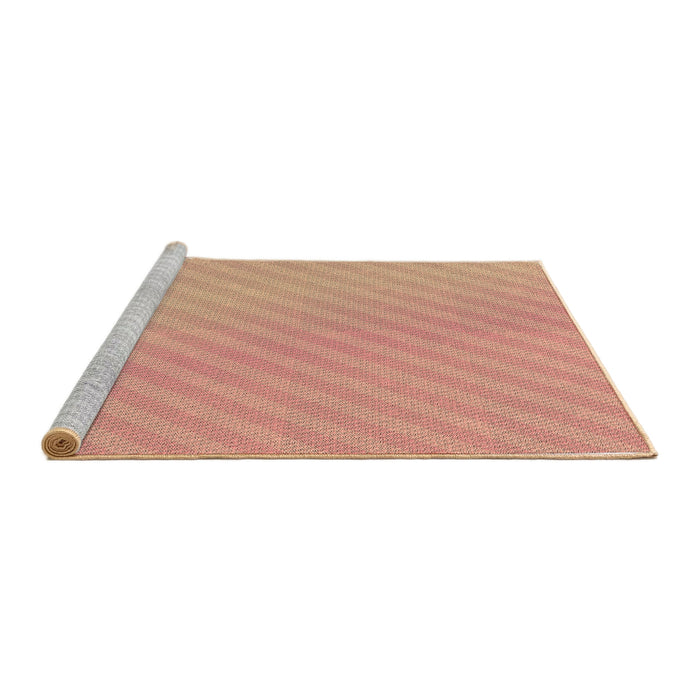 Sideview of Machine Washable Transitional Tomato Red Rug, wshpat1039brn