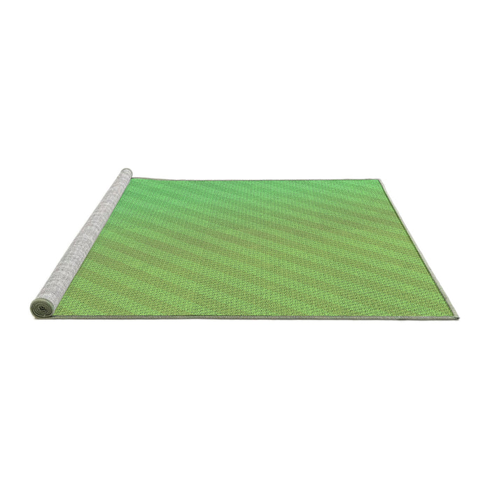 Sideview of Machine Washable Transitional Emerald Green Rug, wshpat1039grn