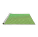 Sideview of Machine Washable Transitional Emerald Green Rug, wshpat1039grn