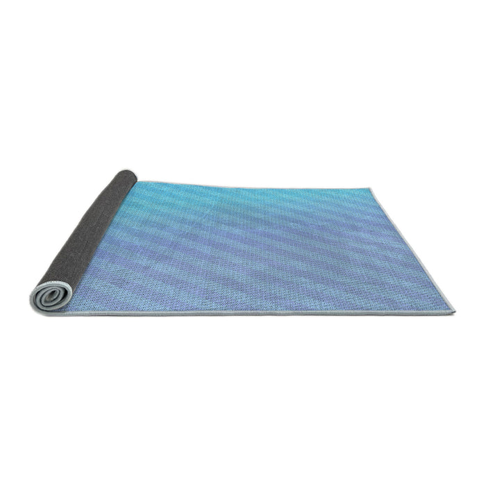 Thickness of Patterned Iceberg Blue Rug, pat1039lblu