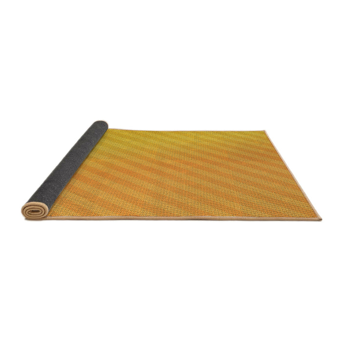 Thickness of Patterned Neon Orange Rug, pat1039yw