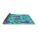 Thickness of Patterned Blue Ivy Blue Rug, pat104lblu