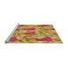 Sideview of Machine Washable Transitional Red Rug, wshpat104org