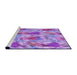 Sideview of Machine Washable Transitional Bright Lilac Purple Rug, wshpat104pur