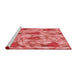 Sideview of Machine Washable Transitional Ruby Red Rug, wshpat104rd