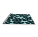 Sideview of Machine Washable Transitional Tiffany Blue Rug, wshpat1040lblu