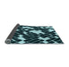 Thickness of Patterned Tiffany Blue Rug, pat1040lblu