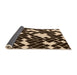 Thickness of Patterned Black Brown Rug, pat1040org