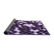 Thickness of Patterned Bright Lilac Purple Rug, pat1040pur