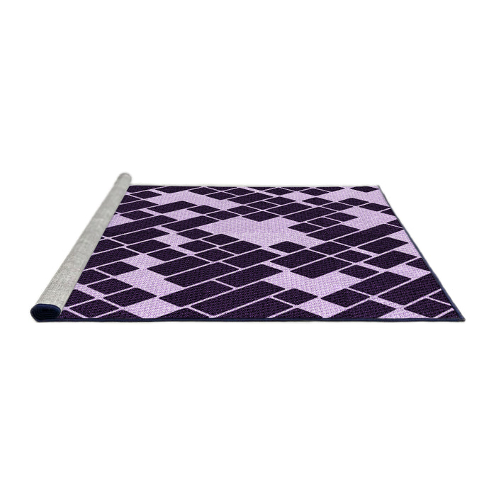 Sideview of Machine Washable Transitional Bright Lilac Purple Rug, wshpat1040pur