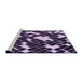 Sideview of Machine Washable Transitional Bright Lilac Purple Rug, wshpat1040pur