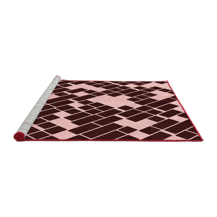 Sideview of Machine Washable Transitional Chocolate Brown Rug, wshpat1040rd