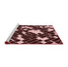 Sideview of Machine Washable Transitional Chocolate Brown Rug, wshpat1040rd