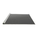 Sideview of Machine Washable Transitional Gunmetal Gray Rug, wshpat1041gry