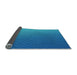 Thickness of Patterned Blue Rug, pat1041lblu