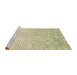 Sideview of Machine Washable Transitional Pale Golden Gold Rug, wshpat1042brn