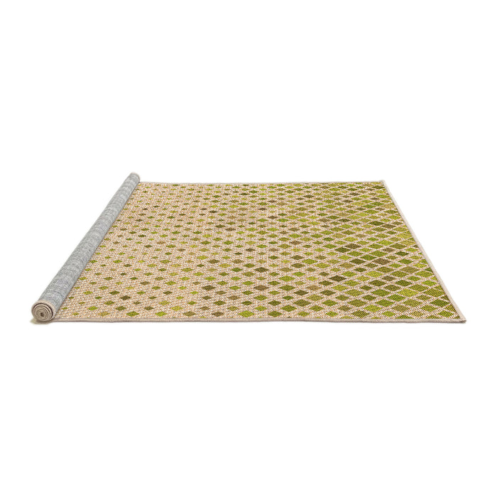 Sideview of Machine Washable Transitional Golden Blonde Gold Rug, wshpat1042org