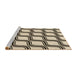 Sideview of Machine Washable Transitional Vanilla Gold Rug, wshpat1043brn