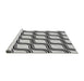 Sideview of Machine Washable Transitional Platinum Gray Rug, wshpat1043gry