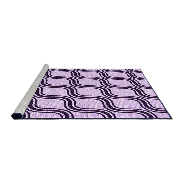 Sideview of Machine Washable Transitional Purple Rug, wshpat1043pur