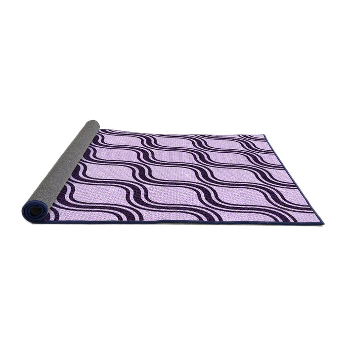 Thickness of Patterned Purple Rug, pat1043pur