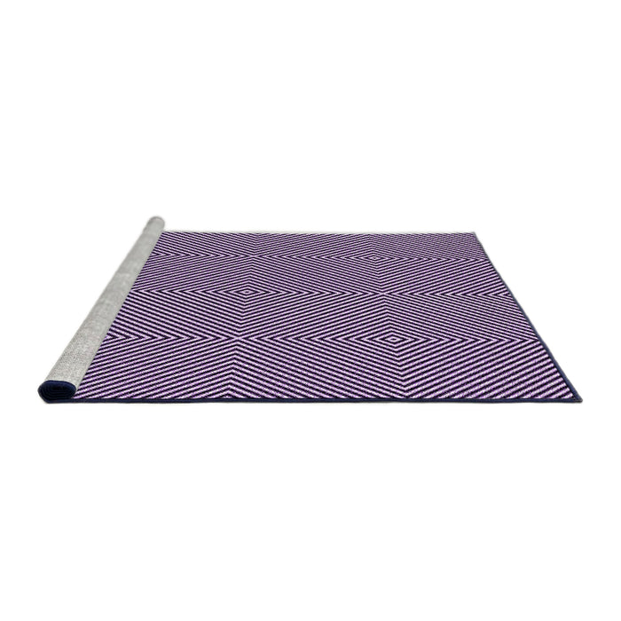 Sideview of Machine Washable Transitional Blossom Pink Rug, wshpat1044pur