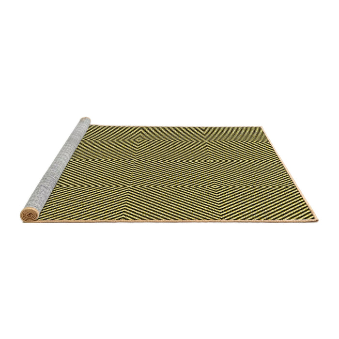Sideview of Machine Washable Transitional Midnight Gray Rug, wshpat1044yw