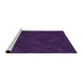 Sideview of Machine Washable Transitional Deep Purple Rug, wshpat1045pur