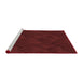 Sideview of Machine Washable Transitional Red Rug, wshpat1045rd