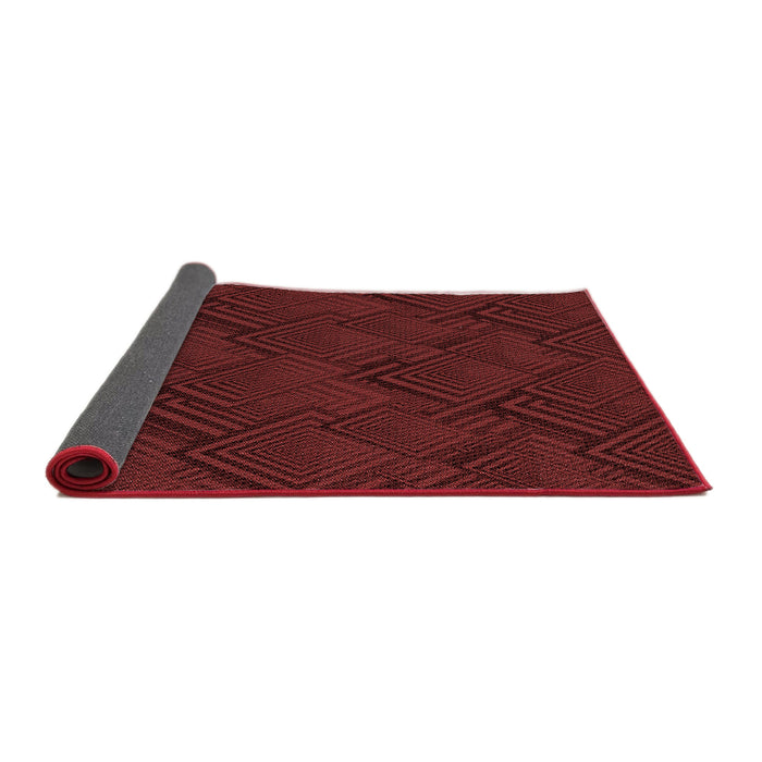 Thickness of Patterned Red Rug, pat1045rd