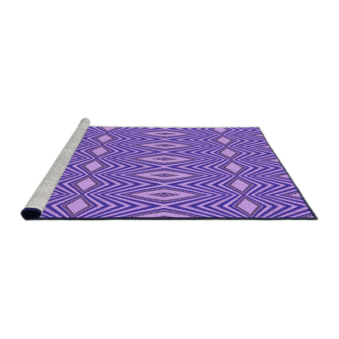 Sideview of Machine Washable Transitional Violet Purple Rug, wshpat1046pur