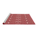 Sideview of Machine Washable Transitional Light Coral Pink Rug, wshpat1046rd