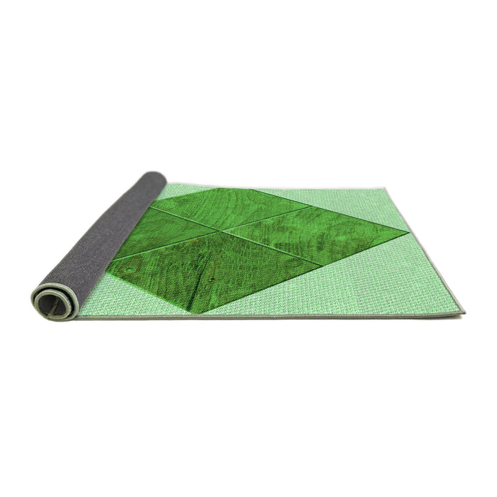 Thickness of Patterned Light Green Rug, pat1047grn