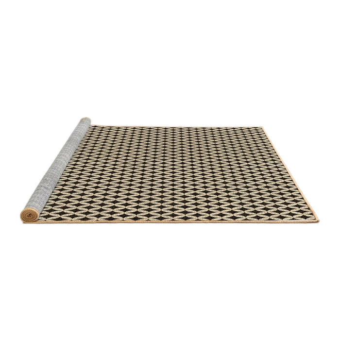 Sideview of Machine Washable Transitional Chocolate Brown Rug, wshpat1048brn