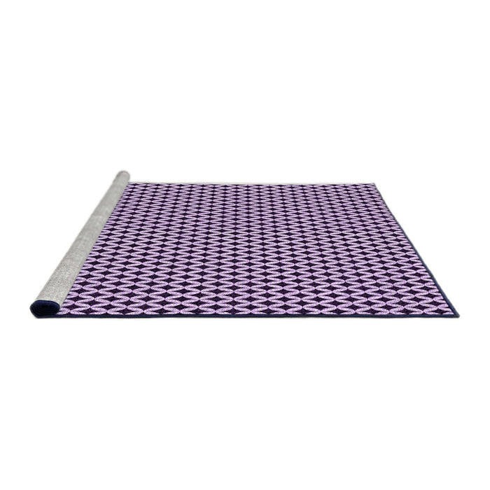 Sideview of Machine Washable Transitional Blossom Pink Rug, wshpat1048pur