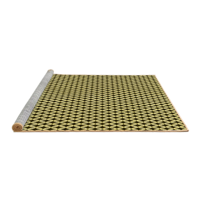 Sideview of Machine Washable Transitional Chocolate Brown Rug, wshpat1048yw