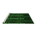 Sideview of Machine Washable Transitional Green Rug, wshpat105grn