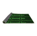 Thickness of Patterned Green Rug, pat105grn