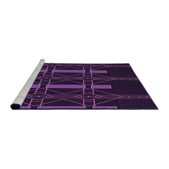 Sideview of Machine Washable Transitional Deep Purple Rug, wshpat105pur