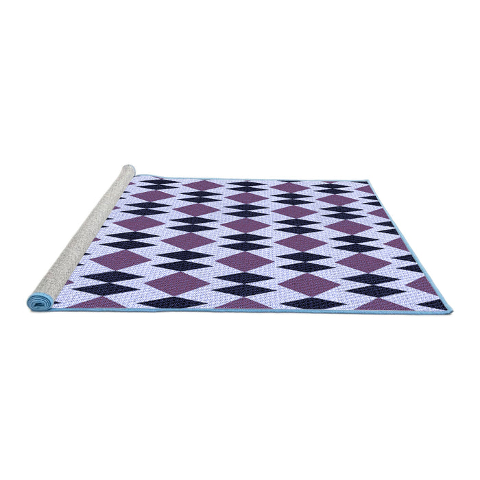 Sideview of Machine Washable Transitional Purple Haze Purple Rug, wshpat1050blu