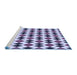 Sideview of Machine Washable Transitional Purple Haze Purple Rug, wshpat1050blu